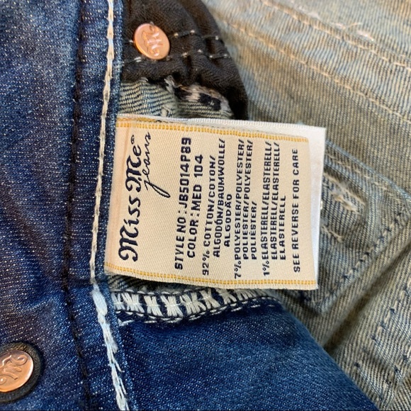 Miss Me Boyfriend Capri Med Blue JB5024P89 NWT Size 26 - Picture 13 of 16